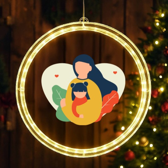 I Love You, Mama & Baby LED Christmas Window Lights, Mommy and Me LED Christmas Window Lights