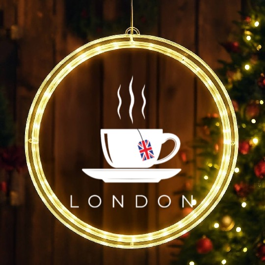 London English Tea England Union Jack British Gift LED Christmas Window Lights
