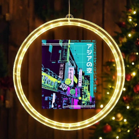 Aesthetic Vaporwave Japan Style 80s 90s Tokyo Asia LED Christmas Window Lights