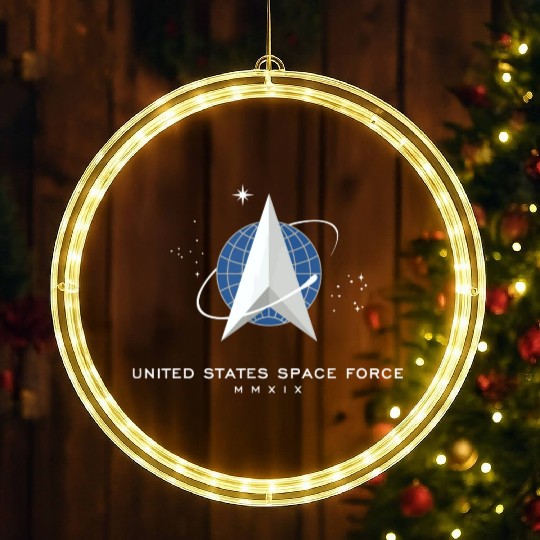 UNITED STATES US SPACE FORCE USSF DELTA FLAG birth LED Christmas Window Lights