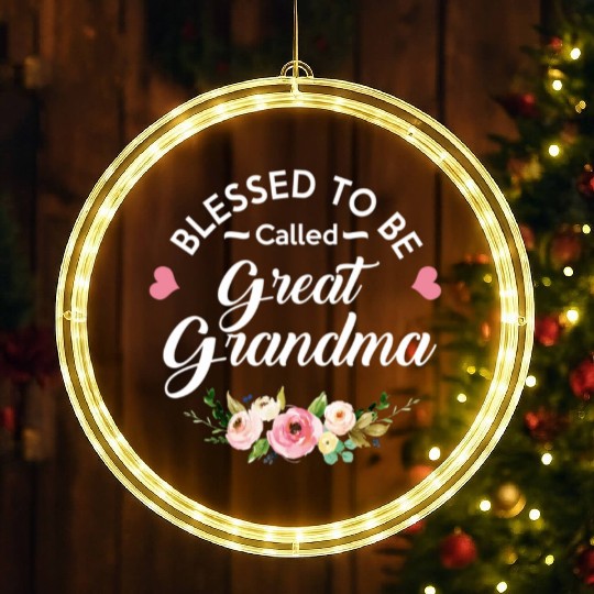 Blessed To Be Called Great Grandma New Grandma bir LED Christmas Window Lights