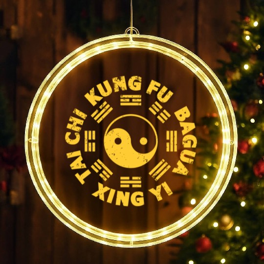 Kung Fu Tai Chi Xing Yi Bagua Chinese Martial Arts LED Christmas Window Lights