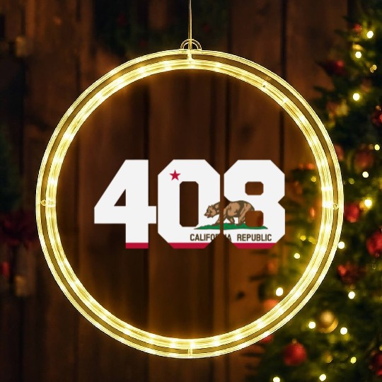 Area Code 408 San Jose California LED Christmas Window Lights
