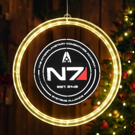 N7 Mass Effect Commander Shepherd LED Christmas Window Lights