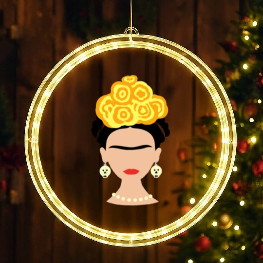 Viva Frida Kahlo Art Print LED Christmas Window Lights