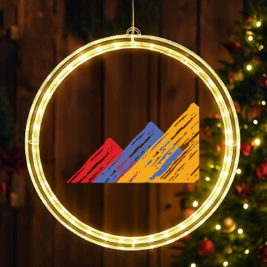 Armenian Flag Design LED Christmas Window Lights