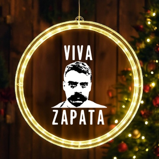 Viva Emiliano Zapata Mexican Revolution Hero LED Christmas Window Lights
