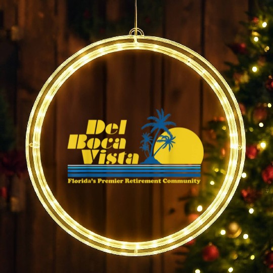 Del Boca Vista Retirement Community Funny No 2376 LED Christmas Window Lights