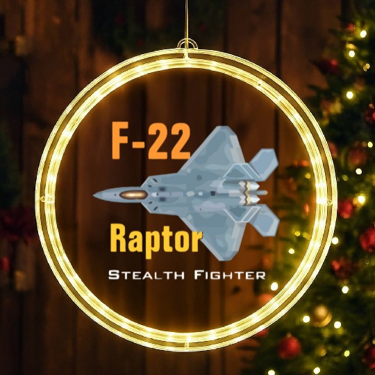 F 22 Raptor stealth fighter LED Christmas Window Lights