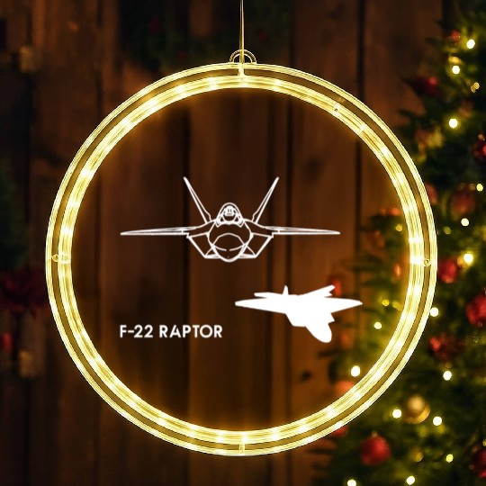 Lockheed Martin F-22 Raptor LED Christmas Window Lights