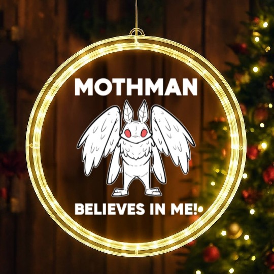 Mothman Believes In Me LED Christmas Window Lights