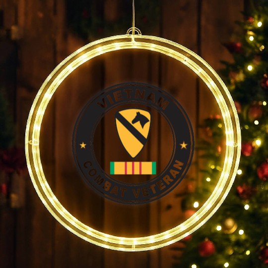 1st Cavalry Division Vietnam Combat Veteran LED Christmas Window Lights