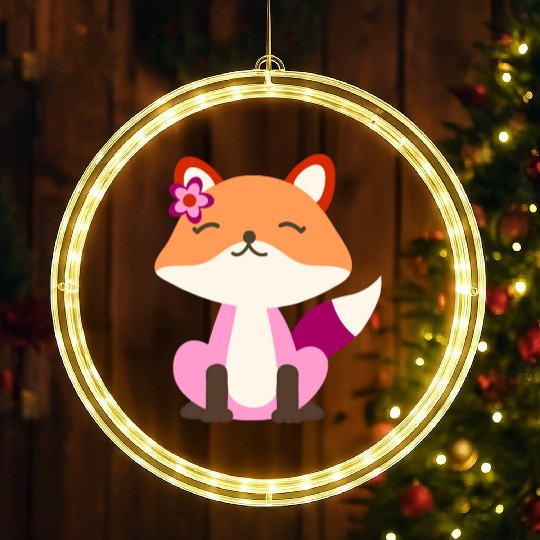 Subtle Lesbian Fox. lesbian fox LED Christmas Window Lights