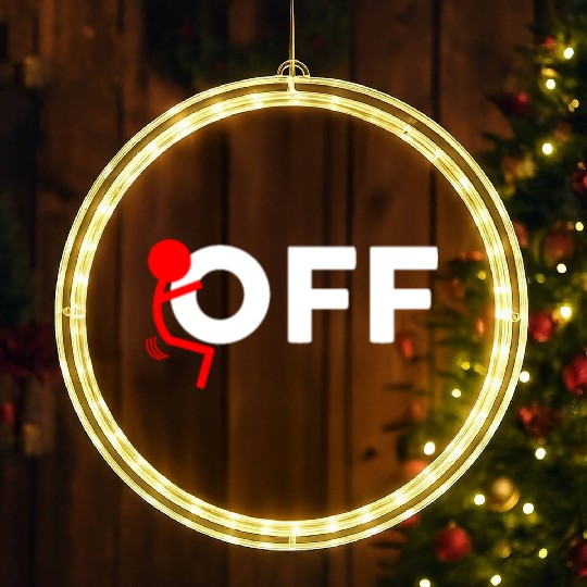 Fuck Off LED Christmas Window Lights