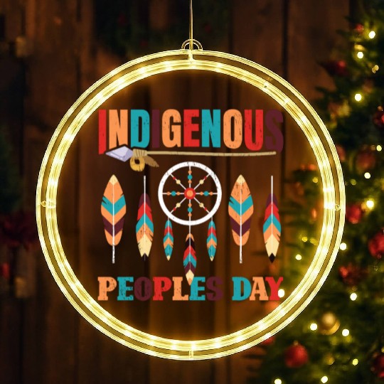 Native American Indigenous Peoples Day LED Christmas Window Lights