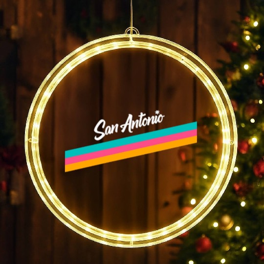 San Antonio Spurs Logo LED Christmas Window Lights