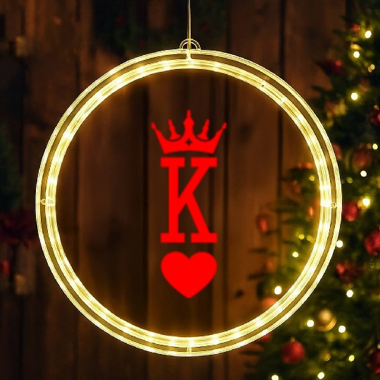 King of Hearts King Queen Couple Halloween Costume LED Christmas Window Lights