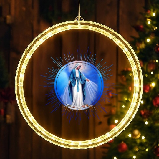Virgin mary madonna maria ave maria catholic bibel LED Christmas Window Lights