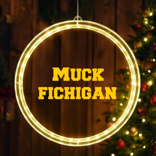 Muck Fichigan Longsleeve LED Christmas Window Lights Funny Michigan LED Christmas Window Lights