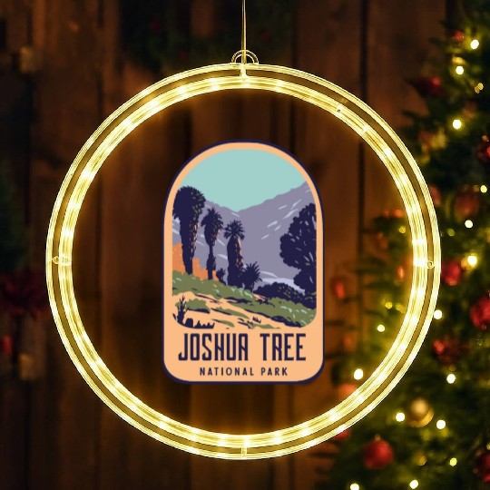 Joshua tree national park retro design LED Christmas Window Lights