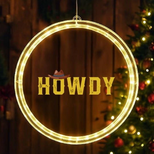 Western Country Southern Cowboy Cowgirl Howdy Rode LED Christmas Window Lights
