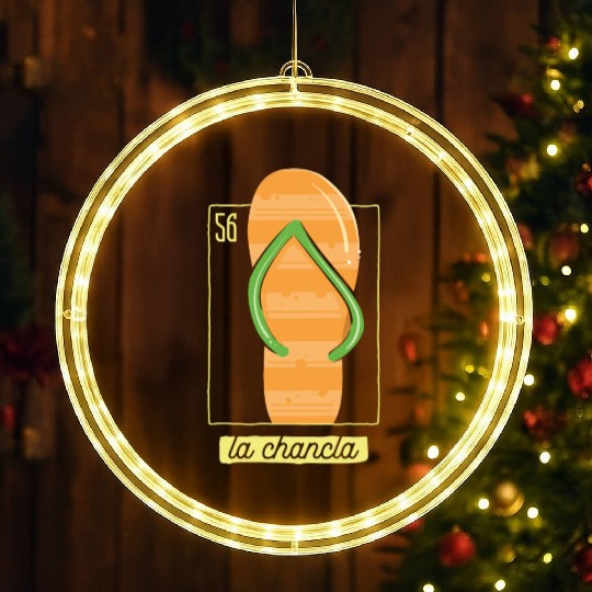 Loteria Cards Mexican Lottery Bingo La Chancla LED Christmas Window Lights