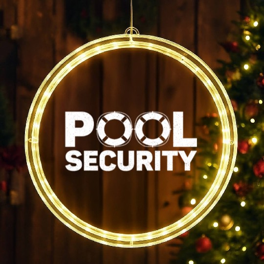 Pool Security Rescuer Pool Guard Lifeguard LED Christmas Window Lights