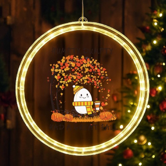 Humpty Dumpty Had A Great Fall Thanksgiving Autumn LED Christmas Window Lights