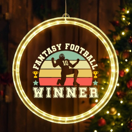 American Football Fantasy Football LED Christmas Window Lights