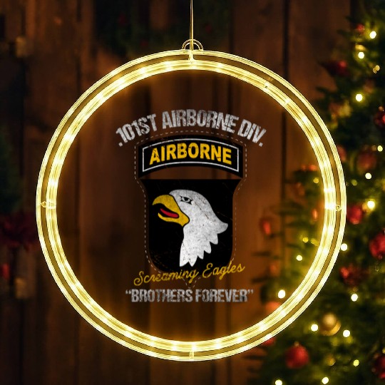 101st Airborne Division US Army Veteran LED Christmas Window Lights