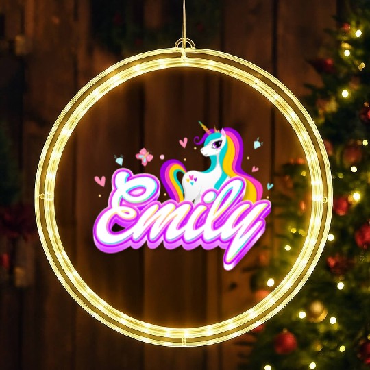 Emily Unicorn LED Christmas Window Lights