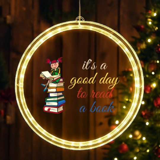 it's a good day to read a book LED Christmas Window Lights