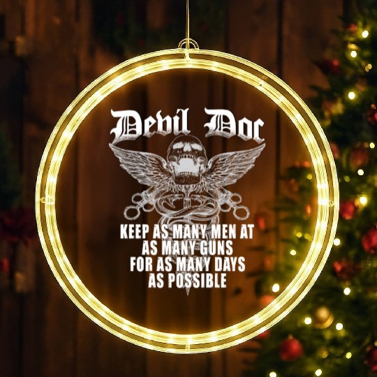 Devil Doc US Navy Corpsman Badass Army Veteran LED Christmas Window Lights