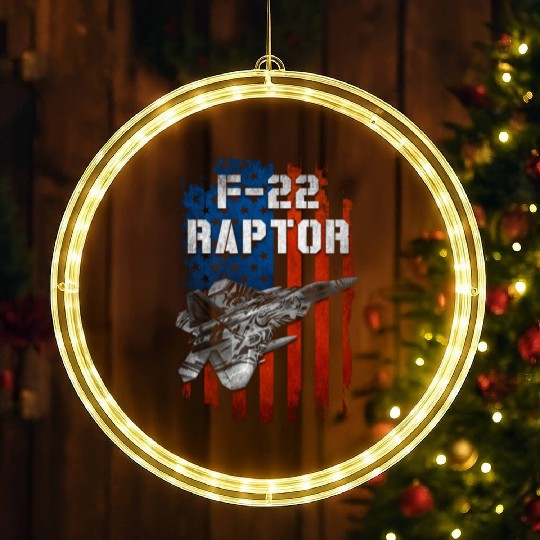 F22 Raptor Aircraft Army US Airborne LED Christmas Window Lights