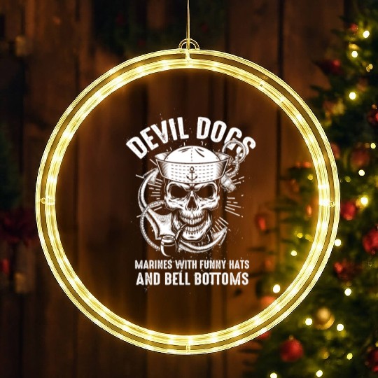 Devil US Navy Corpsman DOC Badass Army Veteran LED Christmas Window Lights