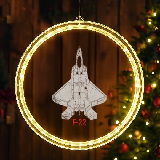 F 22 Raptor LED Christmas Window Lights