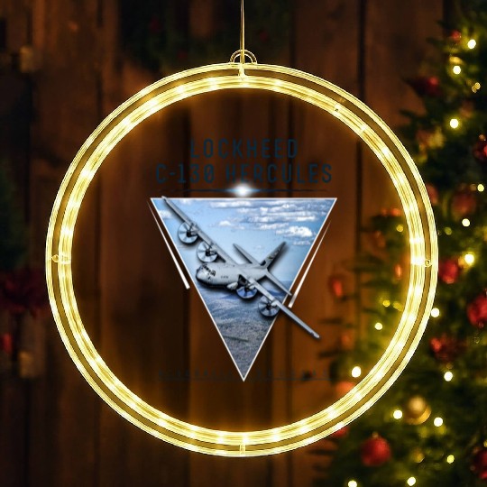 Lockheed C 130 Hercules LED Christmas Window Lights