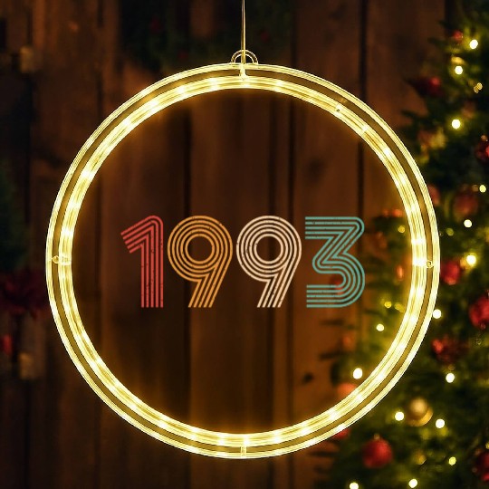 Vintage 1993, Birthday Gift LED Christmas Window Lights