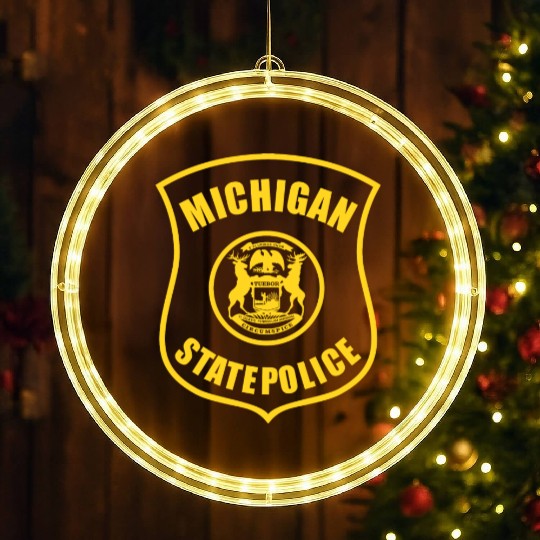 michigan state police logo for black LED Christmas Window Lights