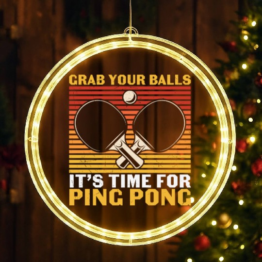 Ping Pong Lovers - Table Tennis - Ping Pong Saying LED Christmas Window Lights