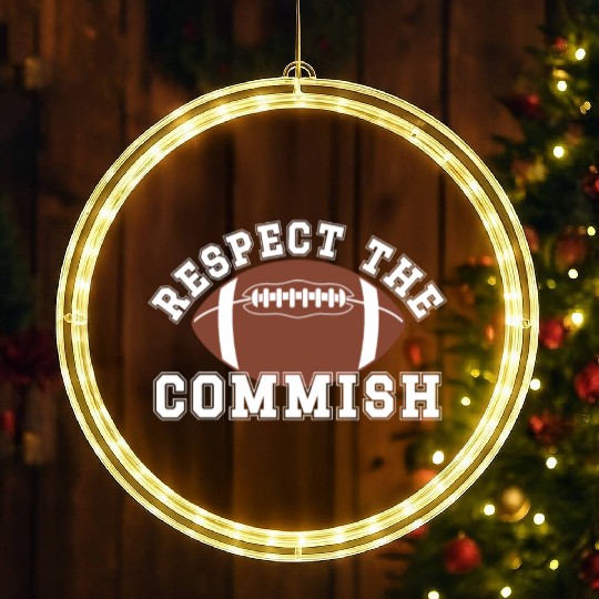 Respect the Commish Fantasy Football FFL Commissio LED Christmas Window Lights