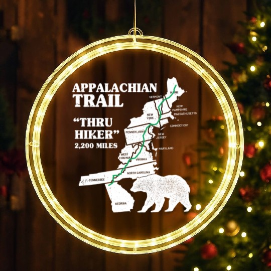 Thruh Hiker, Appalachian Trail - US Trail LED Christmas Window Lights