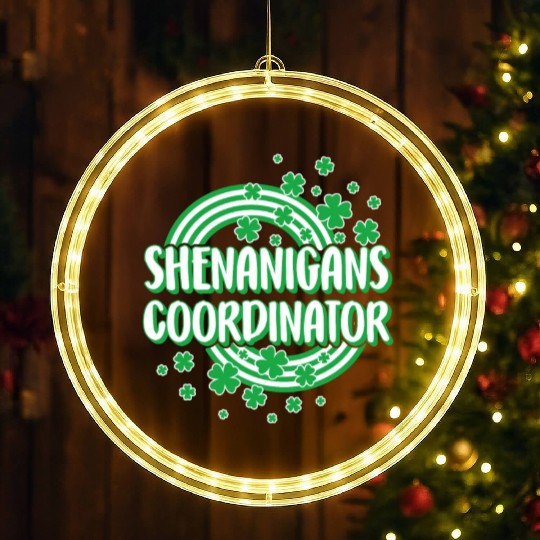 St. Patricks Day LED Christmas Window Lights, Shenanigans Coordinator,