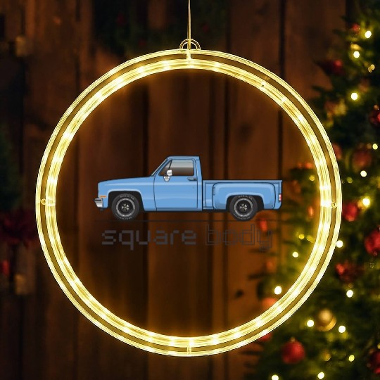 Square Body Light Blue LED Christmas Window Lights