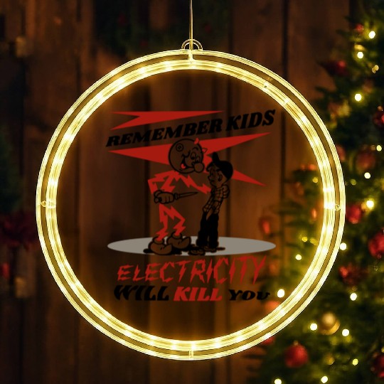 Reddy's Kilowatts Electricity Will Kill You LED Christmas Window Lights