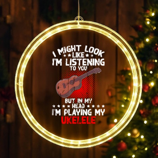 Instrument String Musician Guitar Ukelele Ukulele LED Christmas Window Lights