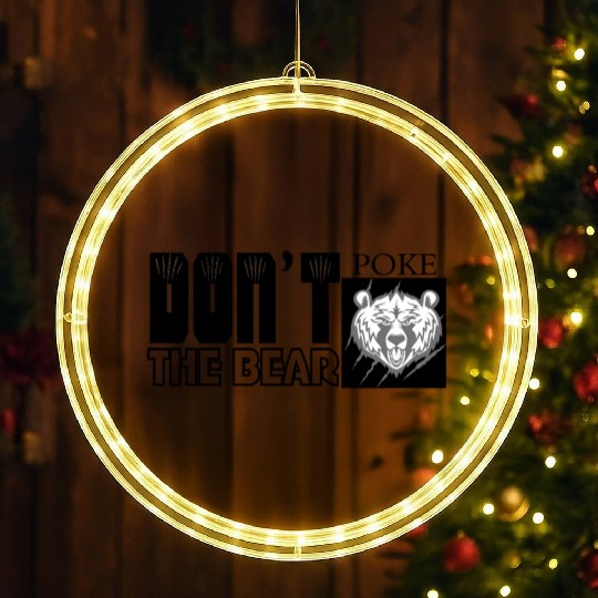Dont Poke The Bear LED Christmas Window Lights