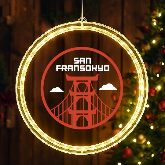 Greeting San Fransokyo LED Christmas Window Lights