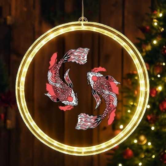 Koi Fish Swirly LED Christmas Window Lights