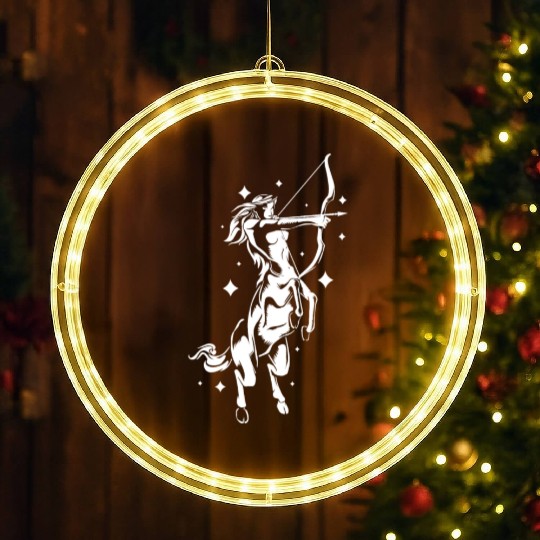 Centaur Girl Sagittarius Mom Daughter LED Christmas Window Lights